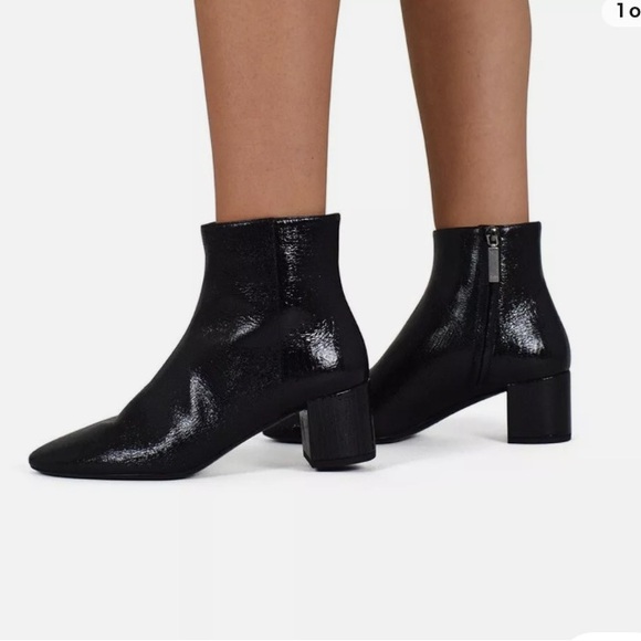 AUTHENTIC Saint Laurent black Loulou 50 ankle bootie boots in size 7.5 - Picture 2 of 16